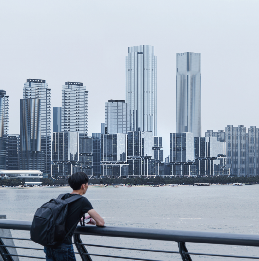 武汉长江中心国际竞赛方案，line+关于城市坐标的双重思考（上）